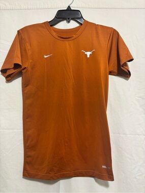 NIKE UT Longhorns Youth Medium Burnt Orange Short Sleeve Logo Tee